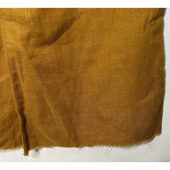 Faithful The Brand Messina Pant Size 4 Plain Marigold Linen Wide Leg raw hem EUC - Picture 3 of 4